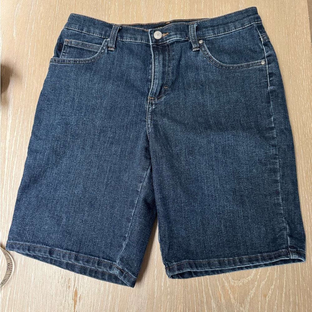 Lee Mid Rise Blue Denim Shorts